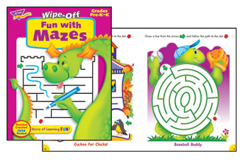 FUN WITH MAZES WIPE OFF BOOK