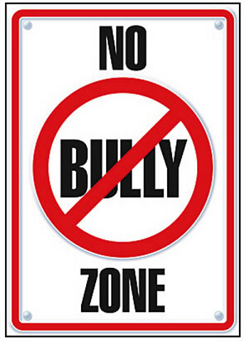 POSTER NO BULLY ZONE 13 X 19