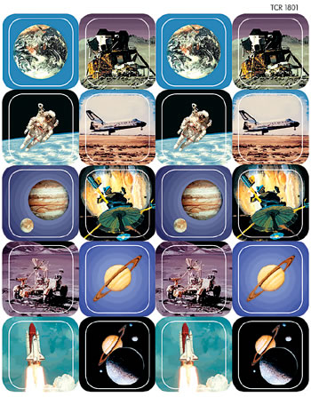SPACE THEMATIC STICKERS