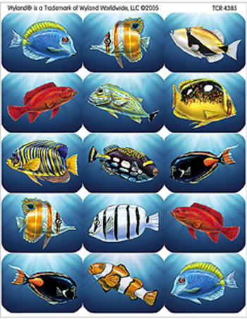 WY COLORFUL FISH STICKERS