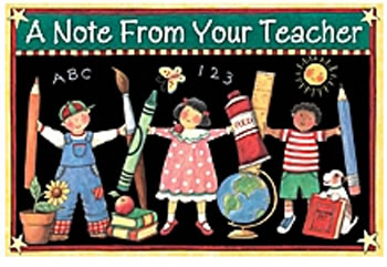 SW NOTE FROM YOUR TEACHER POSTCARD