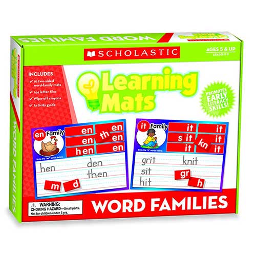 LEARNING MATS WORD FAMILIES