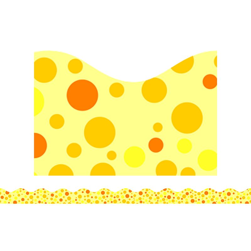 YELLOW POLKA DOTS SCALLOPED TRIMMER