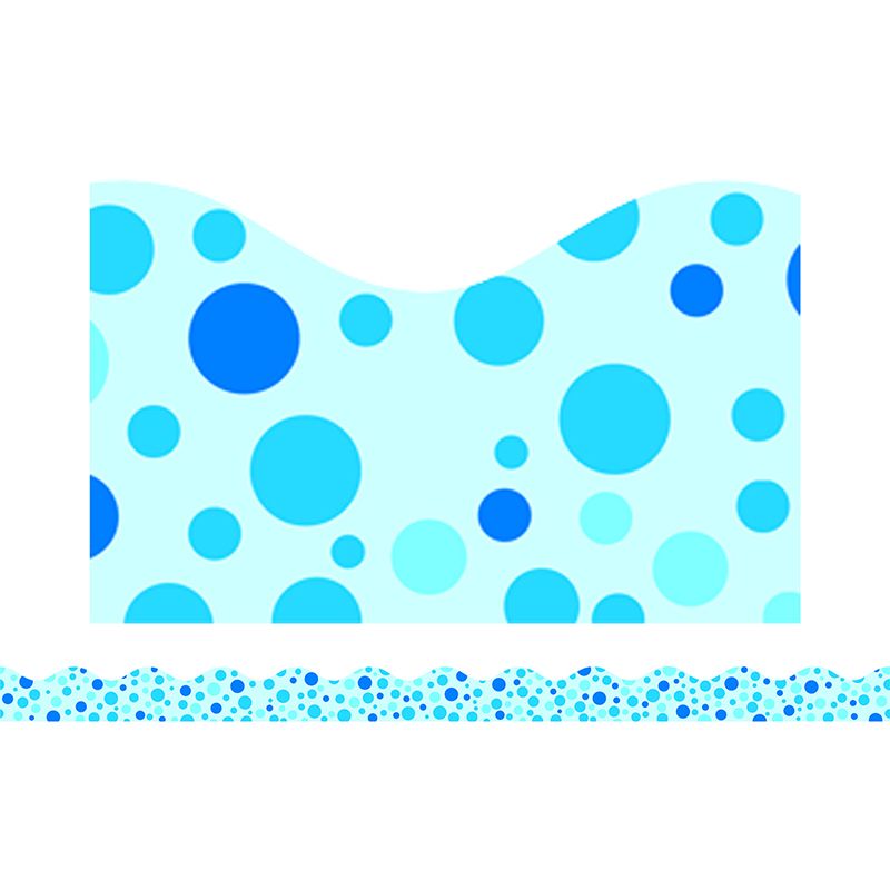 BLUE POLKA DOTS SCALLOPED TRIMMER