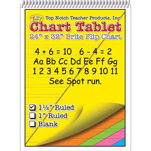 CHART TABLETS 24X32 ASSORTED 1 1/2
