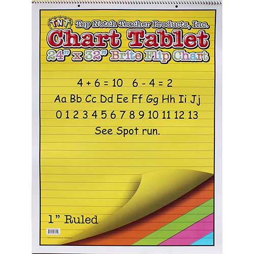 CHART TABLETS 24X32 ASSORTED RULED