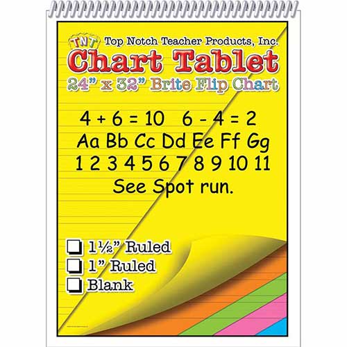 CHART TABLETS 24X32 ASSORTED BLANK