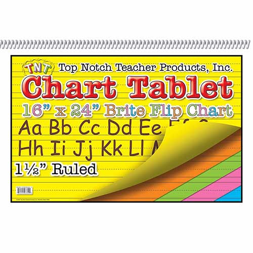 CHART TABLETS 16X24 ASSORTED 1 1/2
