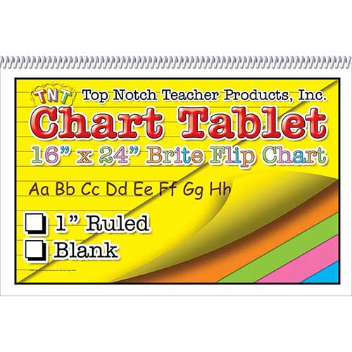 CHART TABLETS 16X24 ASSORTED RULED