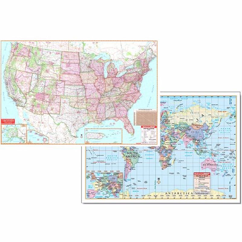 US & WORLD ADV PHYSICAL MAP SET