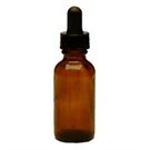 Glass Bottle  Amber  With dropper  4 oz